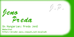 jeno preda business card